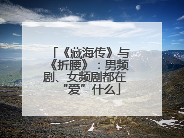 《藏海传》与《折腰》：男频剧、女频剧都在“爱”什么