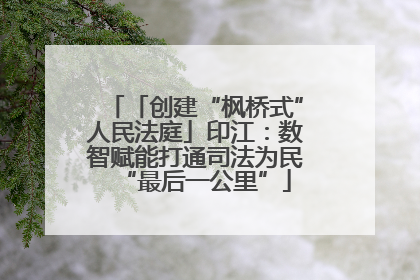 「创建“枫桥式”人民法庭」印江：数智赋能打通司法为民“最后一公里”