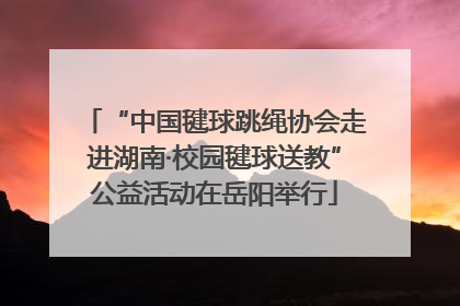 “中国毽球跳绳协会走进湖南·校园毽球送教”公益活动在岳阳举行