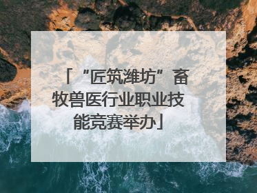 “匠筑潍坊”畜牧兽医行业职业技能竞赛举办