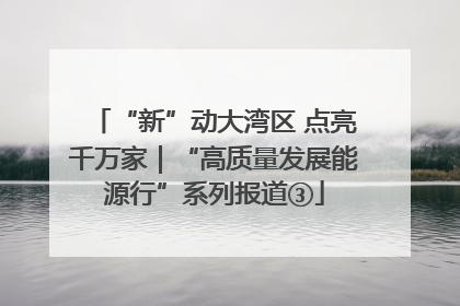 “新”动大湾区 点亮千万家｜“高质量发展能源行”系列报道③