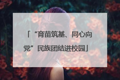 “育苗筑基、同心向党”民族团结进校园