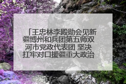 王忠林李殿勋会见新疆博州和兵团第五师双河市党政代表团 坚决扛牢对口援疆重大政治责任 推动双方实现优势互补务实合作