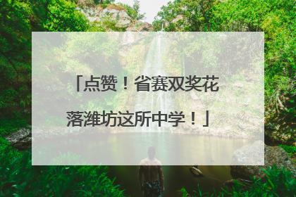 点赞！省赛双奖花落潍坊这所中学！