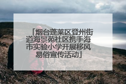 烟台蓬莱区登州街道海景苑社区携手海市实验小学开展移风易俗宣传活动