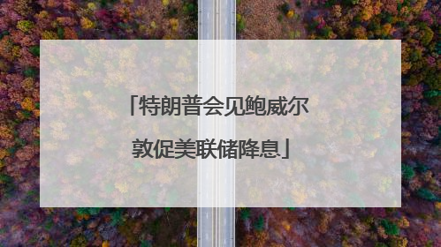 特朗普会见鲍威尔 敦促美联储降息