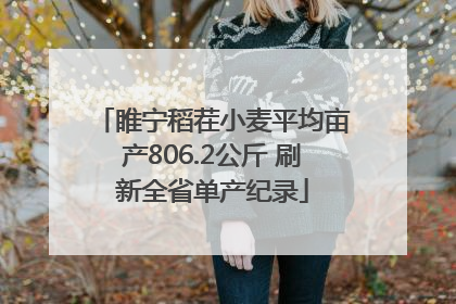 睢宁稻茬小麦平均亩产806.2公斤 刷新全省单产纪录