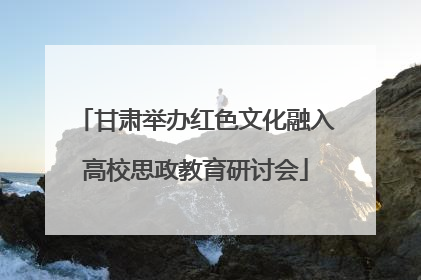 甘肃举办红色文化融入高校思政教育研讨会