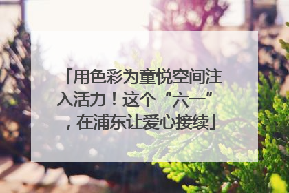 用色彩为童悦空间注入活力！这个“六一”，在浦东让爱心接续