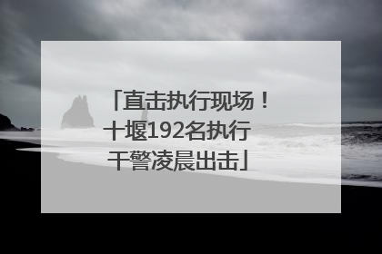 直击执行现场！十堰192名执行干警凌晨出击