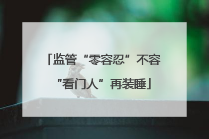 监管“零容忍”不容“看门人”再装睡