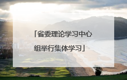 省委理论学习中心组举行集体学习