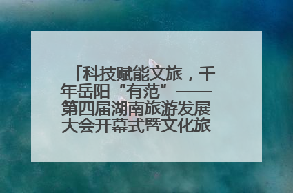 科技赋能文旅，千年岳阳“有范”——第四届湖南旅游发展大会开幕式暨文化旅游推介会侧记