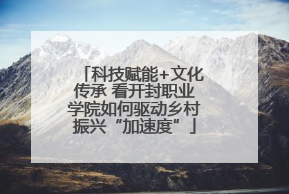 科技赋能+文化传承 看开封职业学院如何驱动乡村振兴“加速度”