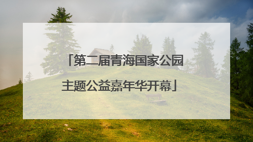 第二届青海国家公园主题公益嘉年华开幕