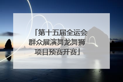 第十五届全运会群众展演舞龙舞狮项目预赛开赛