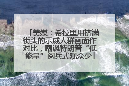 美媒：希拉里用挤满街头的示威人群画面作对比，嘲讽特朗普“低能量”阅兵式观众少