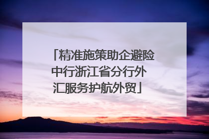 精准施策助企避险 中行浙江省分行外汇服务护航外贸