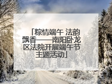 粽情端午 法韵飘香——南阳卧龙区法院开展端午节主题活动