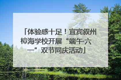 体验感十足！宜宾叙州樟海学校开展“端午·六一”双节同庆活动