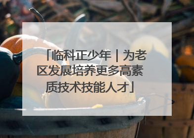 临科正少年｜为老区发展培养更多高素质技术技能人才