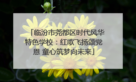 临汾市尧都区时代风华特色学校：红歌飞扬颂党恩 童心筑梦向未来