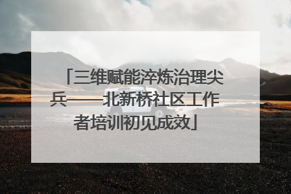 三维赋能淬炼治理尖兵——北新桥社区工作者培训初见成效