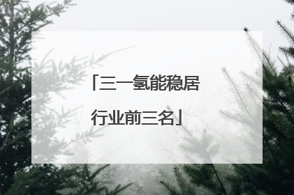 三一氢能稳居行业前三名