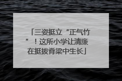 三姿挺立“正气竹”！这所小学让清廉在挺拔脊梁中生长