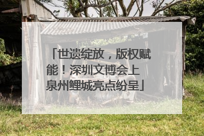 世遗绽放，版权赋能！深圳文博会上 泉州鲤城亮点纷呈