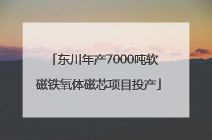 东川年产7000吨软磁铁氧体磁芯项目投产