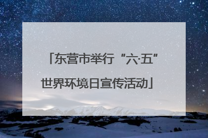 东营市举行“六·五”世界环境日宣传活动