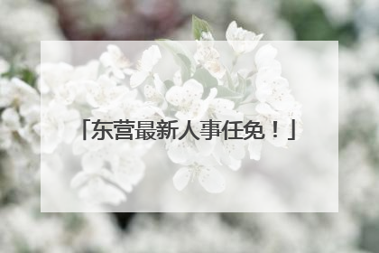 东营最新人事任免！