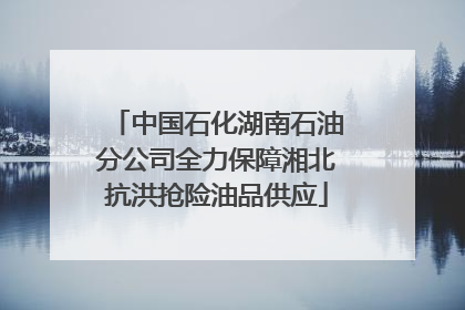中国石化湖南石油分公司全力保障湘北抗洪抢险油品供应