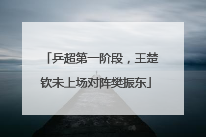 乒超第一阶段，王楚钦未上场对阵樊振东