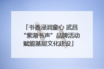 书香浸润童心 武昌“紫湖书声”品牌活动赋能基层文化建设