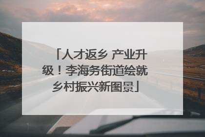 人才返乡 产业升级！李海务街道绘就乡村振兴新图景