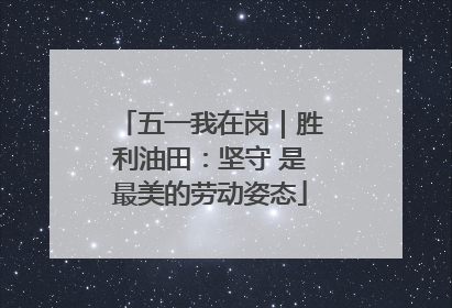 五一我在岗｜胜利油田：坚守 是最美的劳动姿态