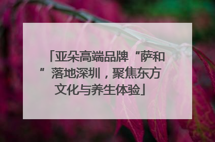 亚朵高端品牌“萨和”落地深圳，聚焦东方文化与养生体验