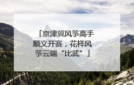 京津冀风筝高手顺义开赛，花样风筝云端“比武”