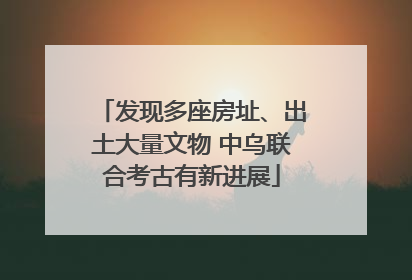 发现多座房址、出土大量文物 中乌联合考古有新进展