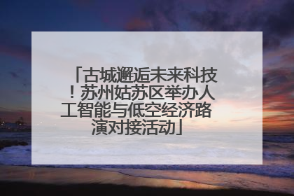 古城邂逅未来科技！苏州姑苏区举办人工智能与低空经济路演对接活动