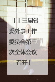 十三届省委外事工作委员会第三次全体会议召开