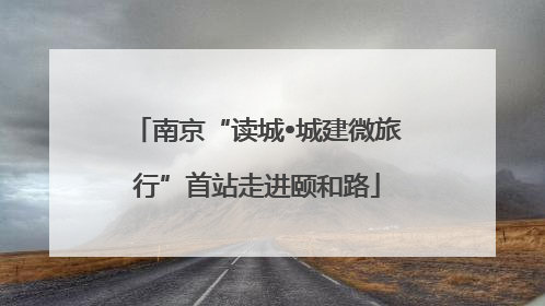 南京“读城•城建微旅行”首站走进颐和路