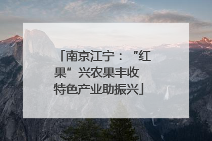 南京江宁：“红果”兴农果丰收 特色产业助振兴
