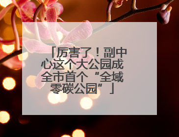 厉害了！副中心这个大公园成全市首个“全域零碳公园”