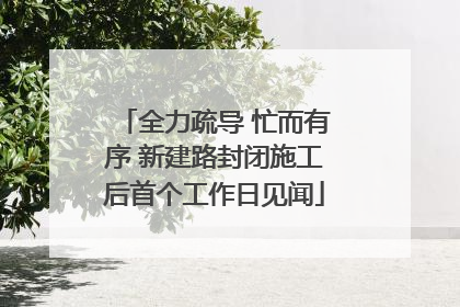 全力疏导 忙而有序 新建路封闭施工后首个工作日见闻