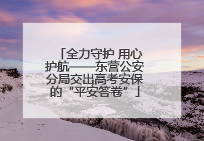 全力守护 用心护航——东营公安分局交出高考安保的“平安答卷”