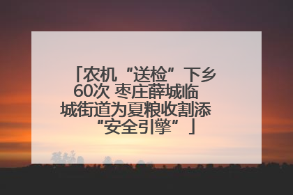 农机“送检”下乡60次 枣庄薛城临城街道为夏粮收割添“安全引擎”