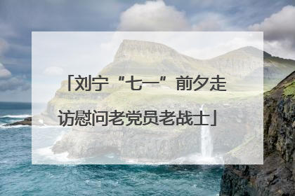 刘宁“七一”前夕走访慰问老党员老战士